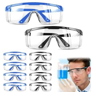 technodry Lunettes de protection transparentes, 10 pièces antibuée et anti-rayures, pour porteurs de lunettes, sécurité laboratoire et bricolage - Publicité technodry Lunettes de protection transparentes, 10 pièces antibuée et anti-rayures, pour porteurs de lunettes, sécurité laboratoire et bricolage - Publicité