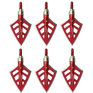 AMEYXGS 6pcs Tir à l'arc Pointes de Flèches 125 Grain Broadheads Flèche Pointes pour La Chasse (Rouges) - Publicité AMEYXGS 6pcs Tir à l'arc Pointes de Flèches 125 Grain Broadheads Flèche Pointes pour La Chasse (Rouges) - Publicité