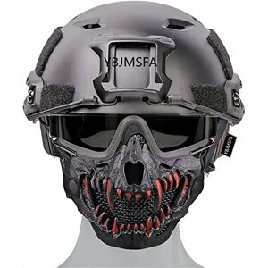 YBJMSFA Casque Tactique Airsoft Rapide Type PJ et Demi-Masque Crâne Pliable/Lunettes 3 Couleurs, pour Paintball Militaire Extérieur CS Jeu De Tir - Publicité YBJMSFA Casque Tactique Airsoft Rapide Type PJ et Demi-Masque Crâne Pliable/Lunettes 3 Couleurs, pour Paintball Militaire Extérieur CS Jeu De Tir - Publicité