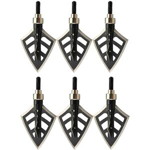 AMEYXGS 6pcs Tir à l'arc Pointes de Flèches 125 Grain Broadheads Flèche Pointes pour La Chasse (Noires) - Publicité AMEYXGS 6pcs Tir à l'arc Pointes de Flèches 125 Grain Broadheads Flèche Pointes pour La Chasse (Noires) - Publicité