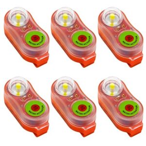 Monetais Lumière de Gilet de Sauvetage, lumières Gilet Sauvetage 6 pièces, lumières stroboscopiques Secours activées par l'eau pour lumière Marin et Aquatique - Publicité Monetais Lumière de Gilet de Sauvetage, lumières Gilet Sauvetage 6 pièces, lumières stroboscopiques Secours activées par l'eau pour lumière Marin et Aquatique - Publicité