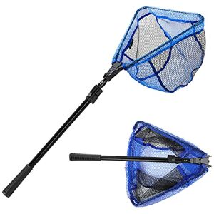 KOMCLUB Épuisette Pêche Pliable Téléscopique Antirouille, Épuisette Pêche Carnassier, 180cm Filet de Pêche Pliable et Extensible, Epuisette Aquarium Léger avec Poteau en Alliage d'Aluminium 3 Section - Publicité KOMCLUB Épuisette Pêche Pliable Téléscopique Antirouille, Épuisette Pêche Carnassier, 180cm Filet de Pêche Pliable et Extensible, Epuisette Aquarium Léger avec Poteau en Alliage d'Aluminium 3 Section - Publicité
