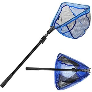KOMCLUB Épuisette Pêche Pliable Téléscopique Antirouille, Épuisette Pêche Carnassier, 245cm Filet de Pêche Pliable et Extensible, Epuisette Aquarium Léger avec Poteau en Alliage d'Aluminium 3 Section - Publicité KOMCLUB Épuisette Pêche Pliable Téléscopique Antirouille, Épuisette Pêche Carnassier, 245cm Filet de Pêche Pliable et Extensible, Epuisette Aquarium Léger avec Poteau en Alliage d'Aluminium 3 Section - Publicité