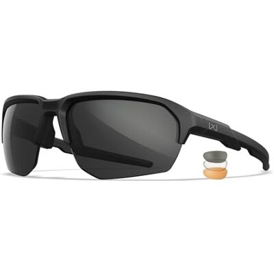 Wiley X JAKL Lunettes de soleil balistiques, lunettes de sécurité pour homme et femme, protection UV pour le tir et l'extérieur, monture noire mate et kit de 3 verres gris clair rouille gris - Publicité Wiley X JAKL Lunettes de soleil balistiques, lunettes de sécurité pour homme et femme, protection UV pour le tir et l'extérieur, monture noire mate et kit de 3 verres gris clair rouille gris - Publicité