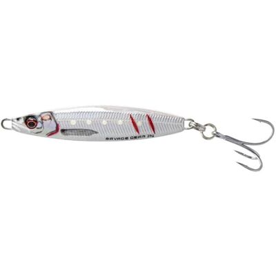 Savage Gear Psycho Sprat Leurre de pêche en eau salée avec action kicking, 28 g à 60 g, pour bar, clignotant côtier (flocon de neige, 45 g) - Publicité Savage Gear Psycho Sprat Leurre de pêche en eau salée avec action kicking, 28 g à 60 g, pour bar, clignotant côtier (flocon de neige, 45 g) - Publicité
