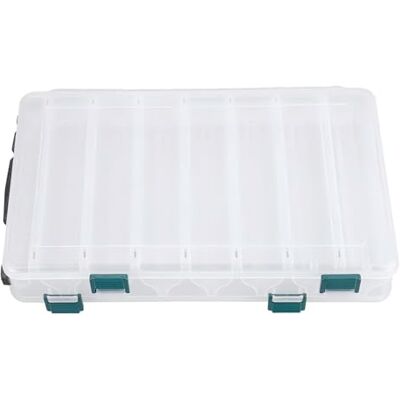VIFER Boîte à leurres Double Face Boîte de Rangement Peche en Plastique Boite de leurre de Peche Transparent Organisateur Accessoires de Pêche (14 Slots) - Publicité VIFER Boîte à leurres Double Face Boîte de Rangement Peche en Plastique Boite de leurre de Peche Transparent Organisateur Accessoires de Pêche (14 Slots) - Publicité