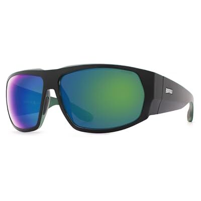 Rapala Matériel de Pêche, Precision Agatti Lunettes Polarisantes 100% Anti UVA-UVB, Armature Vert et Noir Mate, Fabriquées et Peintes à la Main en Italie, Verres Ambre Anti-Reflet Miroir Vert - Publicité Rapala Matériel de Pêche, Precision Agatti Lunettes Polarisantes 100% Anti UVA-UVB, Armature Vert et Noir Mate, Fabriquées et Peintes à la Main en Italie, Verres Ambre Anti-Reflet Miroir Vert - Publicité