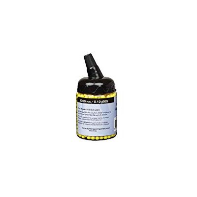 ASG 0,12g Airsoft BB 1000 pcs. en bouteille Jaune Ronde - Publicité ASG 0,12g Airsoft BB 1000 pcs. en bouteille Jaune Ronde - Publicité