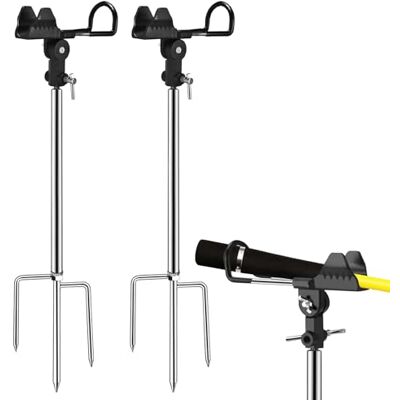 PORFOYO Support Canne a Peche, 2 Pièces Support de Canne à Pêche en Acier Inoxydable 360 Degrés Réglable, Repose Canne a Peche, Porte Canne a Peche pour Rivière Plage Bateau Pêche en Bord de Mer, Noir - Publicité PORFOYO Support Canne a Peche, 2 Pièces Support de Canne à Pêche en Acier Inoxydable 360 Degrés Réglable, Repose Canne a Peche, Porte Canne a Peche pour Rivière Plage Bateau Pêche en Bord de Mer, Noir - Publicité
