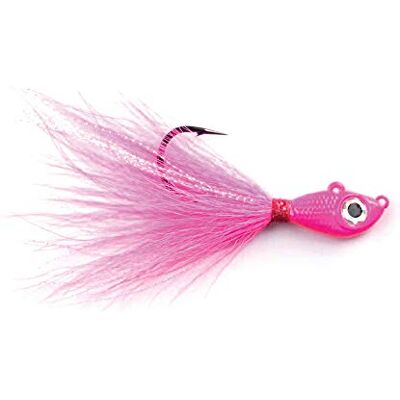 Mustad Big Eye Bucktail Rose 118 ML - Publicité Mustad Big Eye Bucktail Rose 118 ML - Publicité