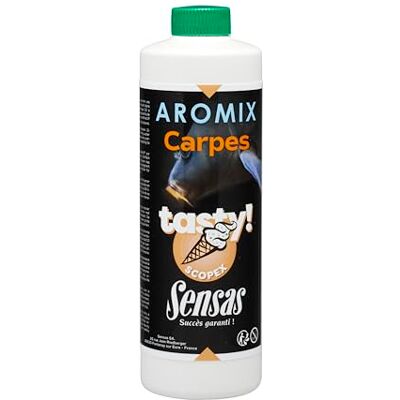 Sensas Attractant Aromix Carp Tasty Scopex 500mL Jaune 74628 - Publicité Sensas Attractant Aromix Carp Tasty Scopex 500mL Jaune 74628 - Publicité