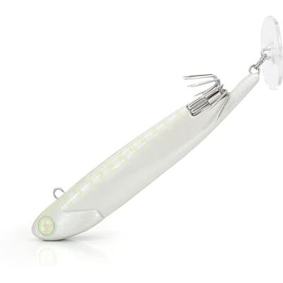 Power Tail Squid Fiiish 95 Off Shore 25g (White Morning) - Publicité Power Tail Squid Fiiish 95 Off Shore 25g (White Morning) - Publicité