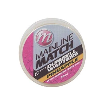 Mainline Dumbell Wafters 8mm Yellow Pineapple - Publicité Mainline Dumbell Wafters 8mm Yellow Pineapple - Publicité