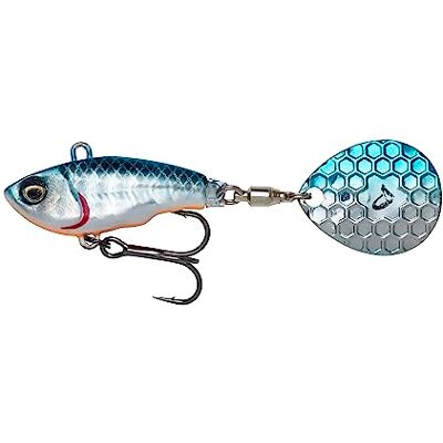 Savage Gear Fat Tail Spin sinkend – Jig Spiner, taille/poids/couleur : 6,5 cm / 16 g / Blue Silver - Publicité Savage Gear Fat Tail Spin sinkend – Jig Spiner, taille/poids/couleur : 6,5 cm / 16 g / Blue Silver - Publicité