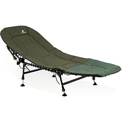 CampFeuer Chaise Longue de pêche XXL Canapé pour carpes réglable en Hauteur et Stable avec 6 Pieds Lit de Camp Pliable avec Sac de Transport - Publicité CampFeuer Chaise Longue de pêche XXL Canapé pour carpes réglable en Hauteur et Stable avec 6 Pieds Lit de Camp Pliable avec Sac de Transport - Publicité