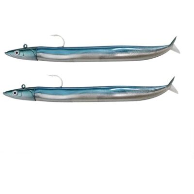 FIIISH Crazy Sand Eel 12cm Double Combo Offshore 15g Pearl Blue CSE5001 - Publicité FIIISH Crazy Sand Eel 12cm Double Combo Offshore 15g Pearl Blue CSE5001 - Publicité