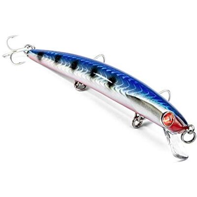 Seaspin Mommotti 140 SK – Leurre Artificiel pour la Pêche au Spinning, Long Jerk Minnow Sinking 140 mm 17 g – BKK 3X, Lancer Long – pour Bars - Publicité Seaspin Mommotti 140 SK – Leurre Artificiel pour la Pêche au Spinning, Long Jerk Minnow Sinking 140 mm 17 g – BKK 3X, Lancer Long – pour Bars - Publicité