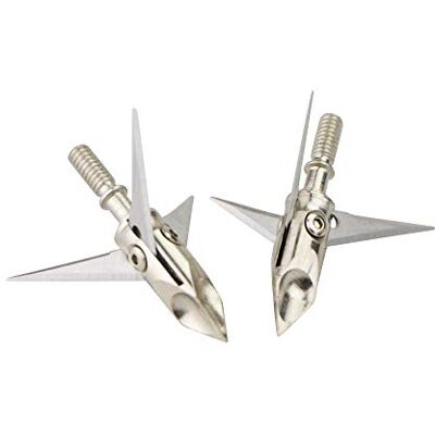 AMEYXGS 12 Pcs Chasse Broadheads 100 Grain 3 Lames Affûtées Têtes de Flèches Tough Steel Arrow Tips pour Arc à Poulies et Arbalète - Publicité AMEYXGS 12 Pcs Chasse Broadheads 100 Grain 3 Lames Affûtées Têtes de Flèches Tough Steel Arrow Tips pour Arc à Poulies et Arbalète - Publicité