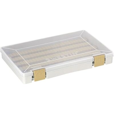 Westin W3 Jig Box (135 emplacements) 27,4 x 18 x 4 cm M Gris/transparent Boîte à crochets - Publicité Westin W3 Jig Box (135 emplacements) 27,4 x 18 x 4 cm M Gris/transparent Boîte à crochets - Publicité