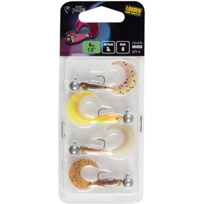 Fox Rage Micro Grub Tail 4 cm Loaded UV Mixed Colour Pack X4 Lot de poissons en caoutchouc - Publicité Fox Rage Micro Grub Tail 4 cm Loaded UV Mixed Colour Pack X4 Lot de poissons en caoutchouc - Publicité