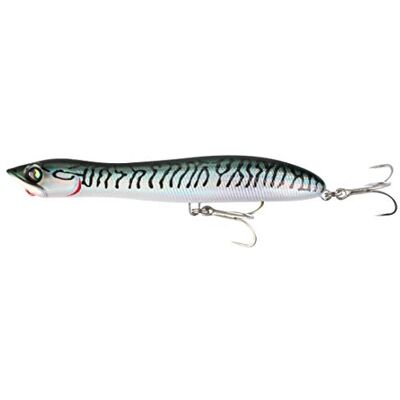 Savage Gear Pencil Popper Panic Prey – 13,5 cm – 26 g – Flottant, vert maquereau - Publicité Savage Gear Pencil Popper Panic Prey – 13,5 cm – 26 g – Flottant, vert maquereau - Publicité