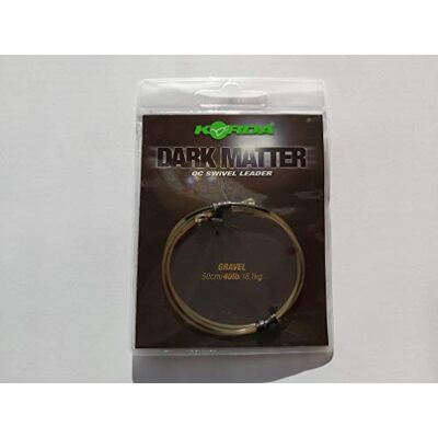 Korda Leader Swivel Dark Matter 50 cm QC Gravel - Publicité Korda Leader Swivel Dark Matter 50 cm QC Gravel - Publicité