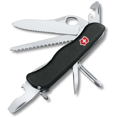 Victorinox Couteau Suisse Trailfinder, Grand, 12 Fonctions, Outil Multifonction avec Lame à Une Main, Ouvre-Boîtes, Tournevis, Noir - Publicité Victorinox Couteau Suisse Trailfinder, Grand, 12 Fonctions, Outil Multifonction avec Lame à Une Main, Ouvre-Boîtes, Tournevis, Noir - Publicité