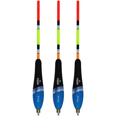 Storfisk fishing & more Lot de 3 flotteurs pré-plombés pour pêche à la truite, bleu/noir, avec antenne de couleur signalisation, flotteurs : 2 + 4 g - Publicité Storfisk fishing & more Lot de 3 flotteurs pré-plombés pour pêche à la truite, bleu/noir, avec antenne de couleur signalisation, flotteurs : 2 + 4 g - Publicité