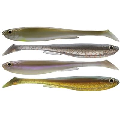 Daiwa Prorex Slim Shady, Assortiment Couleurs Nature, 10,5cm, 8,0g, Leurre Souple pour la Pêche, 4 pièces, - Publicité Daiwa Prorex Slim Shady, Assortiment Couleurs Nature, 10,5cm, 8,0g, Leurre Souple pour la Pêche, 4 pièces, - Publicité