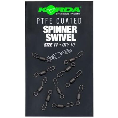 Korda PTFE Spinner Swivel Size 11 (8pcs) - Publicité Korda PTFE Spinner Swivel Size 11 (8pcs) - Publicité