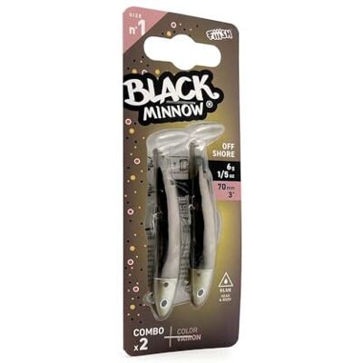 Fiiish Double Combo Off Shore Black Minnow No.1-7cm 6g Vairon BM3100 - Publicité Fiiish Double Combo Off Shore Black Minnow No.1-7cm 6g Vairon BM3100 - Publicité