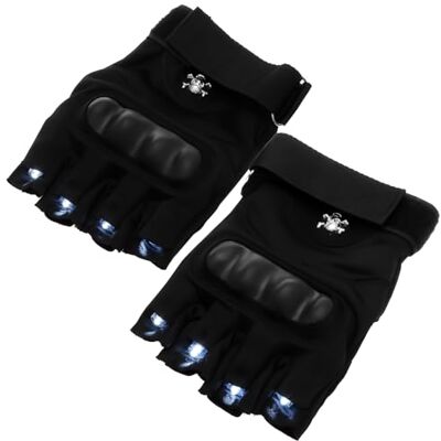 PEIZHIYC Gants LED avec éclairage demi-doigt Gants avec lumière pour mécanicien automobile Cadeau pour homme Lampe de poche mains libres pour la course de nuit, le camping, la randonnée, les - Publicité PEIZHIYC Gants LED avec éclairage demi-doigt Gants avec lumière pour mécanicien automobile Cadeau pour homme Lampe de poche mains libres pour la course de nuit, le camping, la randonnée, les - Publicité