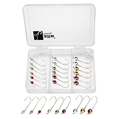 Zite Fishing Micro Tungsten Jigheads avec hameçons à truite – Perles de tungstène ultra légères 0,3-1,2 g Montées Lot de 27 – Fluo ou Métallique – Hameçon en tungstène en taille 6 (métallique) - Publicité Zite Fishing Micro Tungsten Jigheads avec hameçons à truite – Perles de tungstène ultra légères 0,3-1,2 g Montées Lot de 27 – Fluo ou Métallique – Hameçon en tungstène en taille 6 (métallique) - Publicité