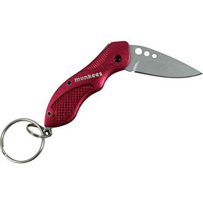 munkees Couteau pliant II couteau de poche porte-clés en acier inoxydable, rouge, … - Publicité munkees Couteau pliant II couteau de poche porte-clés en acier inoxydable, rouge, … - Publicité