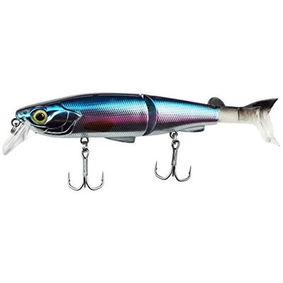 FISHN Hybrid Swimbait MinnowOne, Hardbait, Leurres Artificiels, 12,5cm, 17,5g, Brochet, Sandre, Perche et Truite, avec 2 queues de Rechange (Pinky Blue) - Publicité FISHN Hybrid Swimbait MinnowOne, Hardbait, Leurres Artificiels, 12,5cm, 17,5g, Brochet, Sandre, Perche et Truite, avec 2 queues de Rechange (Pinky Blue) - Publicité