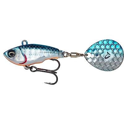 Savage Gear Fat Tail Spin coulant – Jig Spinner, taille/poids/couleur : 6,5 cm / 12,5 g / Blue Silver - Publicité Savage Gear Fat Tail Spin coulant – Jig Spinner, taille/poids/couleur : 6,5 cm / 12,5 g / Blue Silver - Publicité