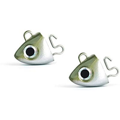 FIIISH Black Minnow 140-2 Têtes plombées Recherche 28g Kaki - Publicité FIIISH Black Minnow 140-2 Têtes plombées Recherche 28g Kaki - Publicité