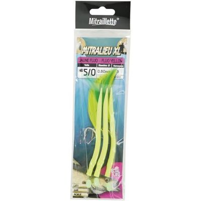 Ragot Mitraillette Mitralieu XL 3 Hooks Jaune Fluo H.No.5/0 D.0.80mm RG4421015 - Publicité Ragot Mitraillette Mitralieu XL 3 Hooks Jaune Fluo H.No.5/0 D.0.80mm RG4421015 - Publicité