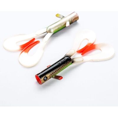 LMAB Drunk Dancer 15 cm & 23 cm – Leurre de pêche double twister – Leurre en caoutchouc pour brochet et sandre – Leurre artificiel Twinler Pike - Publicité LMAB Drunk Dancer 15 cm & 23 cm – Leurre de pêche double twister – Leurre en caoutchouc pour brochet et sandre – Leurre artificiel Twinler Pike - Publicité