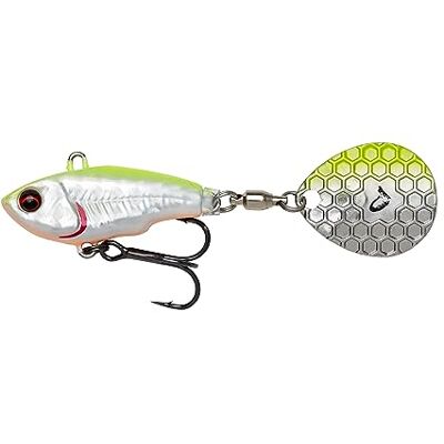 SavageGear Savage Gear Fat Tail Spin Spin – Jig Spinner, Taille/Poids/Couleur : 8 cm/24 g/Lemon Back Flash - Publicité SavageGear Savage Gear Fat Tail Spin Spin – Jig Spinner, Taille/Poids/Couleur : 8 cm/24 g/Lemon Back Flash - Publicité