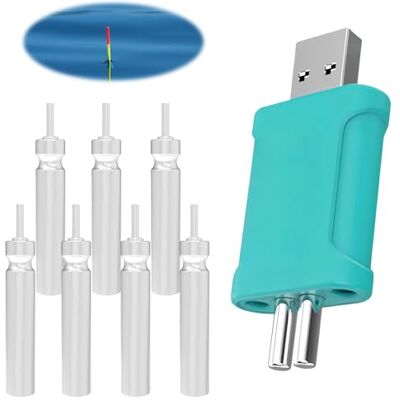 WIYETY Flotteurs de pêche à LED : batterie de pêche LED avec chargeur USB, avec 7 pièces rechargeables CR 425 compatibles avec batterie CR 425, kit de flotteurs de pêche lumineux, flotteurs de pêche à - Publicité WIYETY Flotteurs de pêche à LED : batterie de pêche LED avec chargeur USB, avec 7 pièces rechargeables CR 425 compatibles avec batterie CR 425, kit de flotteurs de pêche lumineux, flotteurs de pêche à - Publicité