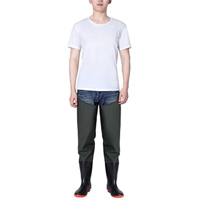 HWBZSZY Cuissardes Réglables en PVC pour Homme Et Femme Bottes en Caoutchouc De Pluie Polyvalentes 100% Imperméables sur Le Genou Pantalon De Pêche Cuissardes De Chasse Antidérapantes,Vert,45 EU - Publicité HWBZSZY Cuissardes Réglables en PVC pour Homme Et Femme Bottes en Caoutchouc De Pluie Polyvalentes 100% Imperméables sur Le Genou Pantalon De Pêche Cuissardes De Chasse Antidérapantes,Vert,45 EU - Publicité