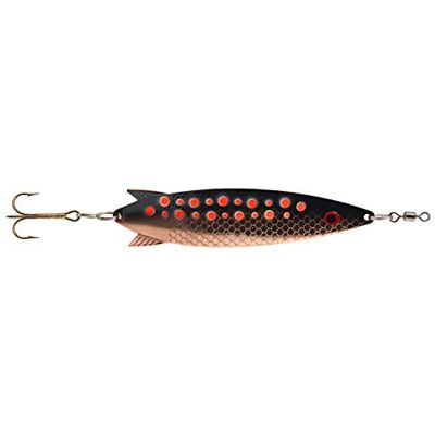 Abu Garcia Cuillère de Pêche Ondulante Toby Salmo 30 g Copper-Or Dot Leurre Métal Truite Spinning Trout Area - Publicité Abu Garcia Cuillère de Pêche Ondulante Toby Salmo 30 g Copper-Or Dot Leurre Métal Truite Spinning Trout Area - Publicité