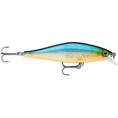 Rapala Shadow Rap Shad un leurre eau douce flottant imitant parfaitement un poisson en détresse, pour les truites, saumons, perches, sandres black bass et brochets 11cm,13g coloris Blue Ghost - Publicité Rapala Shadow Rap Shad un leurre eau douce flottant imitant parfaitement un poisson en détresse, pour les truites, saumons, perches, sandres black bass et brochets 11cm,13g coloris Blue Ghost - Publicité