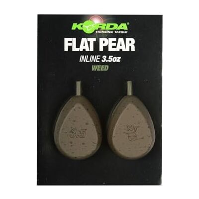 Korda Plombs Flat Pear Inline 2.5 oz 70 grs Blister (2 pcs) Gravel - Publicité Korda Plombs Flat Pear Inline 2.5 oz 70 grs Blister (2 pcs) Gravel - Publicité