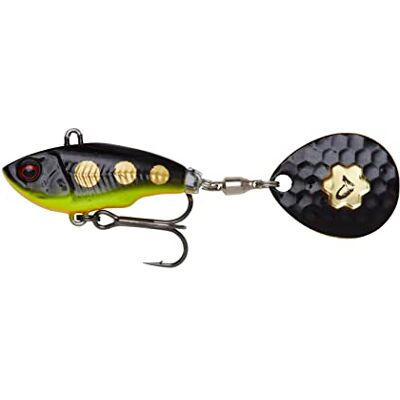 Savage Gear Fat Tail Spin 6,5 cm, 16 g Black Magic - Publicité Savage Gear Fat Tail Spin 6,5 cm, 16 g Black Magic - Publicité