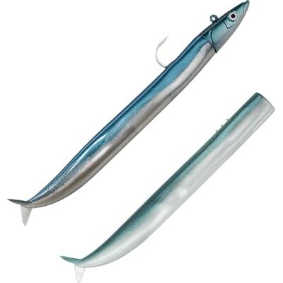 Fiiish Combo Off Shore Crazy Sand Eel + Rattle No.5-22cm 60g Pearl Blue CSE5004 - Publicité Fiiish Combo Off Shore Crazy Sand Eel + Rattle No.5-22cm 60g Pearl Blue CSE5004 - Publicité