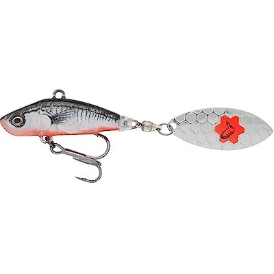 Savage Gear Sticklebait Tailspin 3D 8 cm 18 g Noir et rouge - Publicité Savage Gear Sticklebait Tailspin 3D 8 cm 18 g Noir et rouge - Publicité