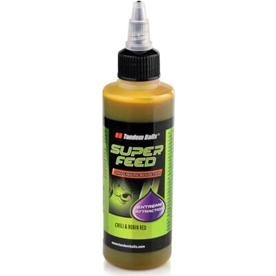 Tandem Baits Attractant Liquide Booster Pêche À La Carpe Chod Rig Zig Rig SuperFeed Diffusion Booster 100 ML Chilli Et Robin Red - Publicité Tandem Baits Attractant Liquide Booster Pêche À La Carpe Chod Rig Zig Rig SuperFeed Diffusion Booster 100 ML Chilli Et Robin Red - Publicité
