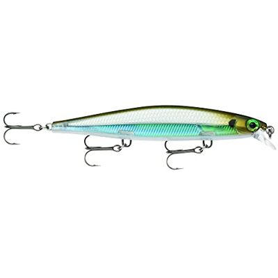 Rapala Shadow Rap Shad un leurre eau douce flottant imitant parfaitement un poisson en détresse, pour les truites, saumons, perches, sandres black bass et brochets 11cm,13g coloris Moss Back Shiner - Publicité Rapala Shadow Rap Shad un leurre eau douce flottant imitant parfaitement un poisson en détresse, pour les truites, saumons, perches, sandres black bass et brochets 11cm,13g coloris Moss Back Shiner - Publicité